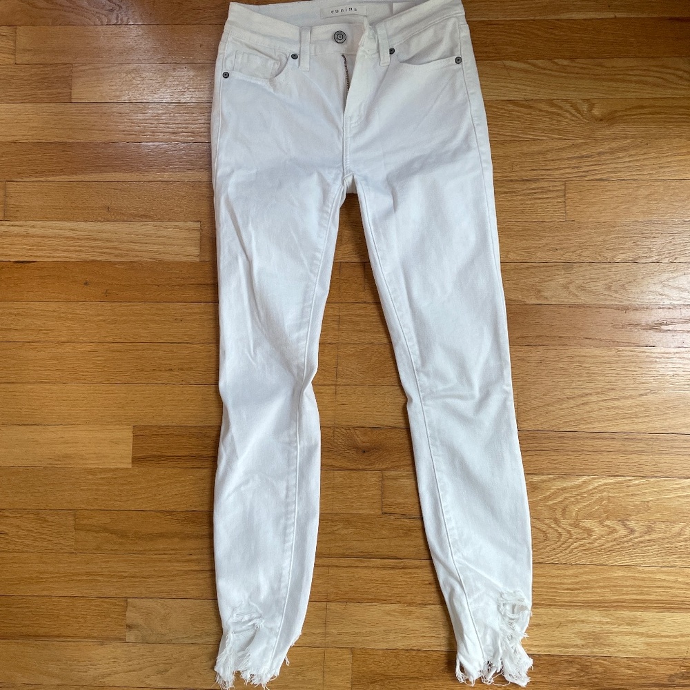 White high rise jeans